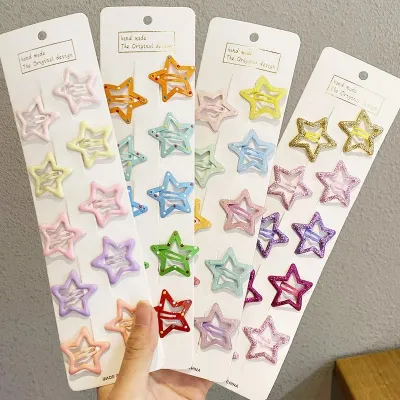 Candy Color Cute Star Design Baby Hairclip (12 Pcs)